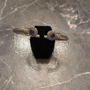 Twisted Cable Bracelet Stainless Blue